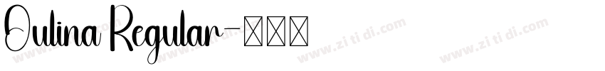 Oulina Regular字体转换